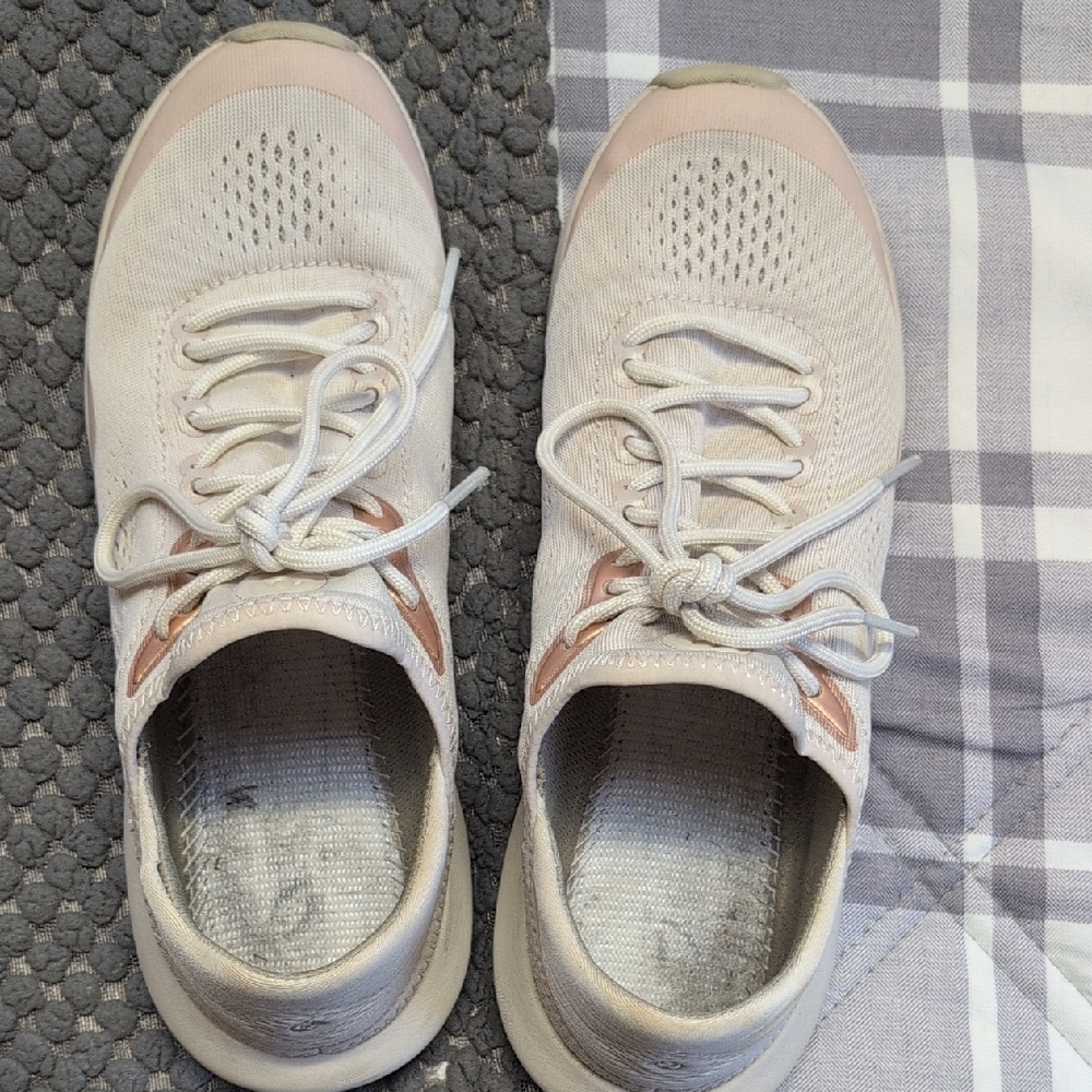 Women's Beige and Pink Sneakers